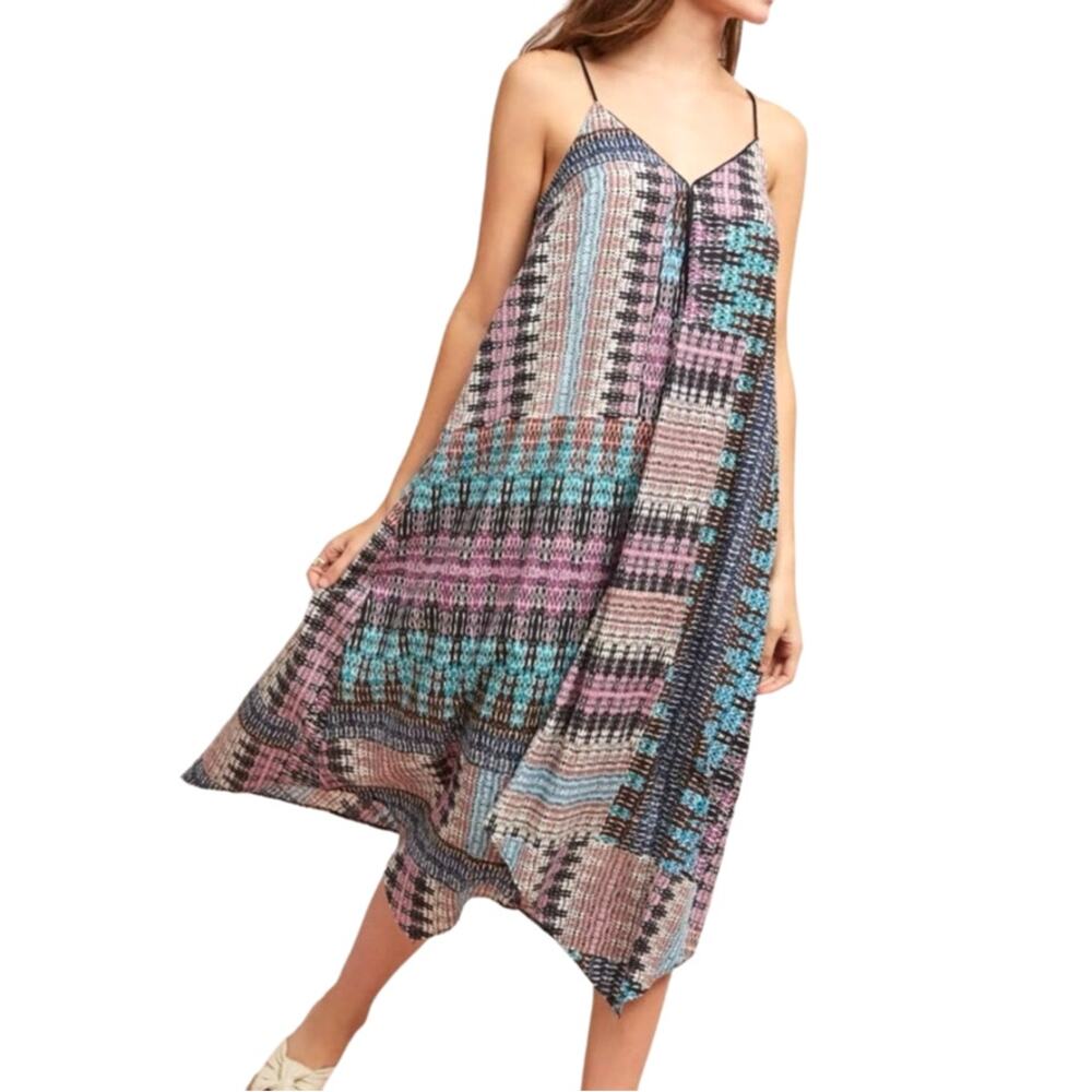 AKEMI + KIN Anthropologie Riviera Tassle cotton patchwork print womans sixe‎ XS
